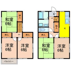 弥生メゾネットの物件間取画像